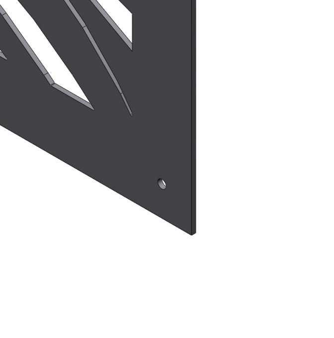 ¼” mounting holes around edge of panel