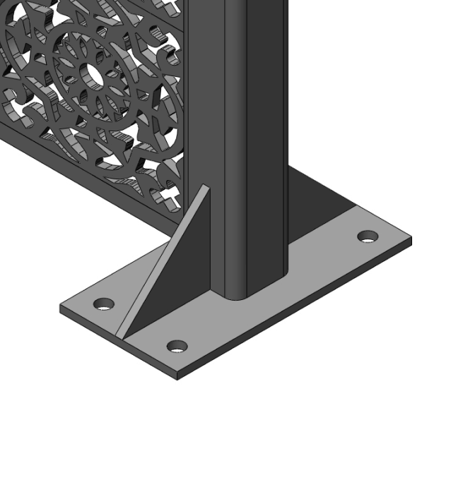 Welded square tube frame with floor mounts
