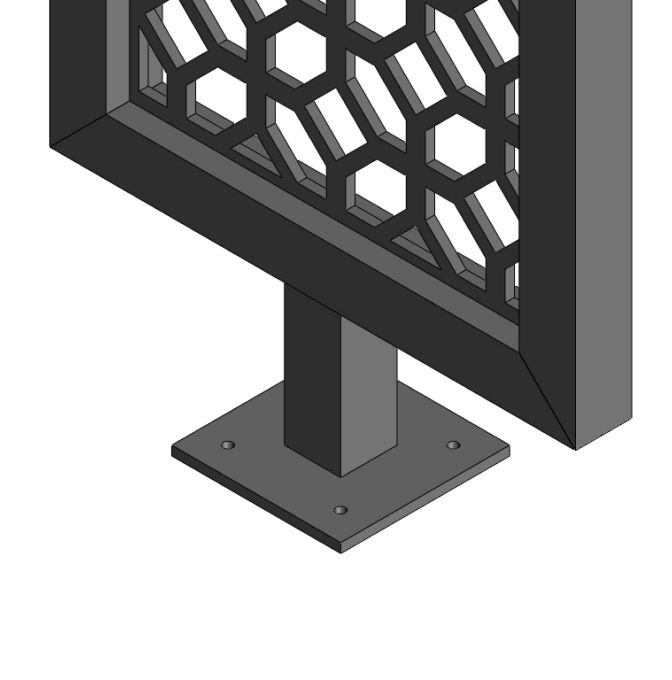 Welded square tube frame with pedestal mounts